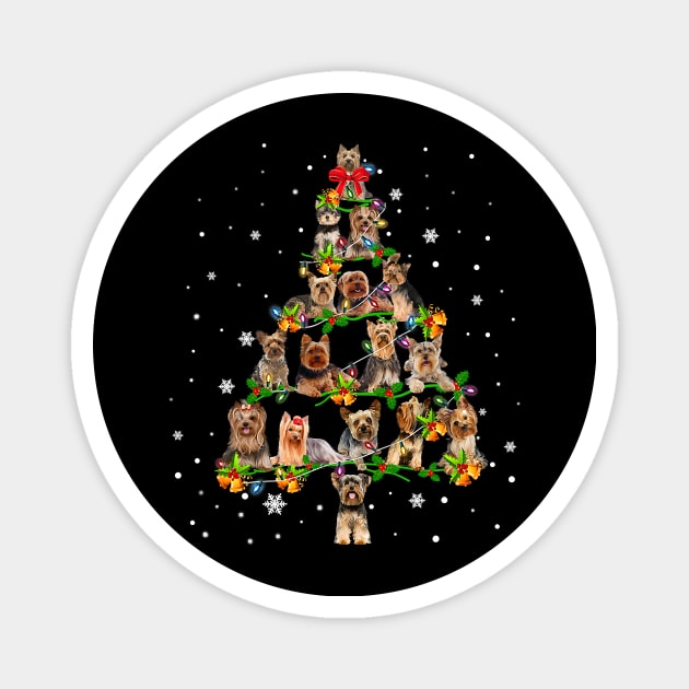 Yorkshire Terrier Christmas Tree Magnet by IainDodes